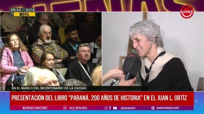 Presentaci&oacute;n del libro "Paran&aacute;, 200 a&ntilde;os de historia" en el Juan L. Ortiz